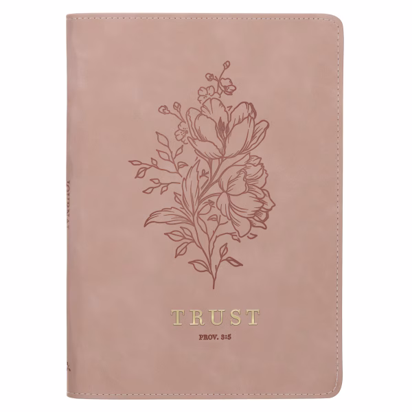 JL934 Trust Mottled Blush Faux Leather Classic Journal - Proverbs 3:5