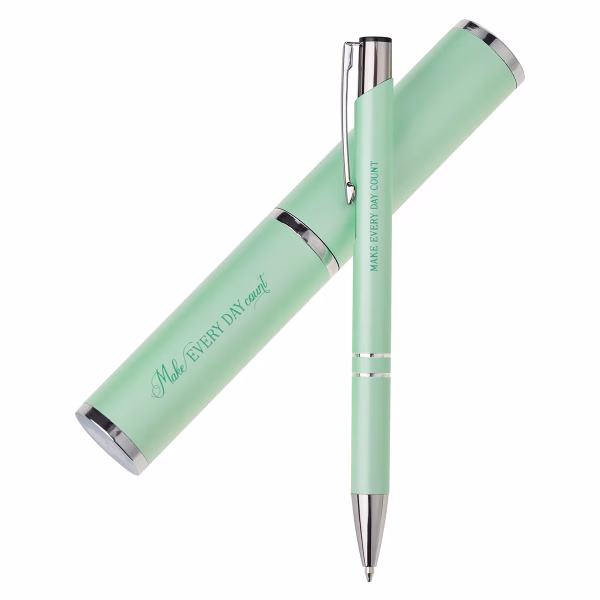 PEN404 Make Every Day Count Spring Mint Pen and Case Set