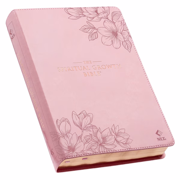 SGB025 Pink Magnolia Faux Leather Spiritual Growth Bible